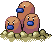 #051 Dugtrio sprite Frontal Shiny