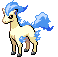 #077 Ponyta sprite Frontal Shiny