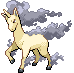 #078 Rapidash sprite Frontal Shiny