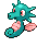 #116 Horsea sprite Frontal Shiny