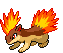 #156 Quilava sprite Frontal Shiny