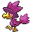 #198 Murkrow sprite Frontal Shiny