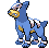 #228 Houndour sprite Frontal Shiny