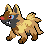 #261 Poochyena sprite Frontal Shiny