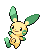 #312 Minun sprite Frontal Shiny