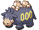 #323 Camerupt sprite Frontal Shiny