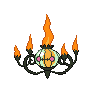 #609 Chandelure sprite Frontal Shiny