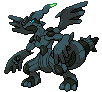 #644 Zekrom sprite Frontal Shiny