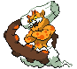#645 Landorus sprite Frontal Shiny