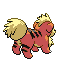 #058 Growlithe sprite Posterior