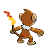 #391 Monferno sprite Posterior