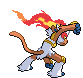 #392 Infernape sprite Posterior