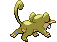 #019 Rattata sprite Posterior Shiny