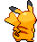#025 Pikachu sprite Posterior Shiny