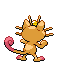 #052 Meowth sprite Posterior Shiny