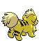#058 Growlithe sprite Posterior Shiny