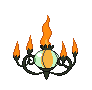#609 Chandelure sprite Posterior Shiny